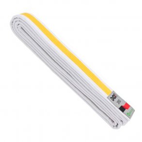 DAX monblte bomuld - hvid m/gul stribe