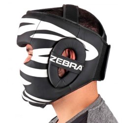 ZEBRA Fitness sparringshjelm - sort/hvid