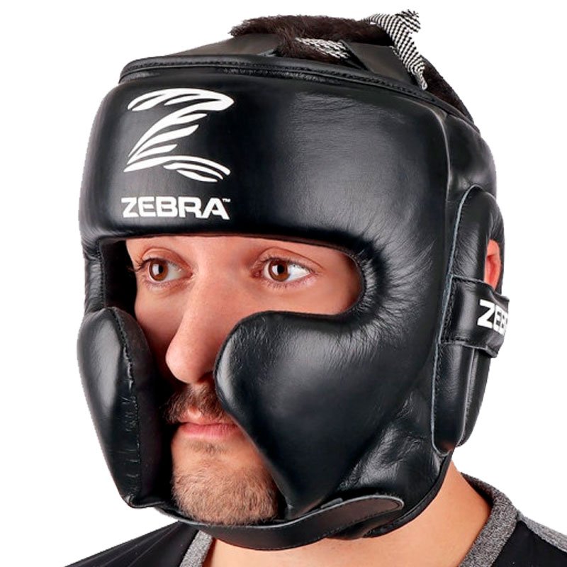 ZEBRA hjelm Pro - sort/hvid - hovedbeskytter - BUDOX / FIGHTX