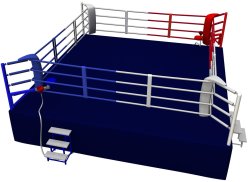Boksering Konkurrence 4 reb - 7,5x7,5 meter m/gulv