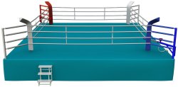 Boksering AIBA st�vne 4 reb - 7,8x7,8 meter m/gulv