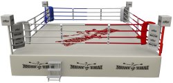 Muay Thai boksering St�vne m/4 reb - 7x7 meter m/gulv