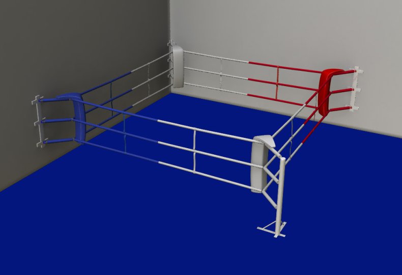 Boksering Fitness til hj�rne 3 reb - 3x3 meter u/gulv