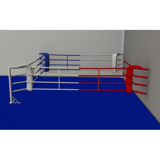 FIGHTX boksering Fitness til hjrne 4 reb - 3x3 meter u/gulv