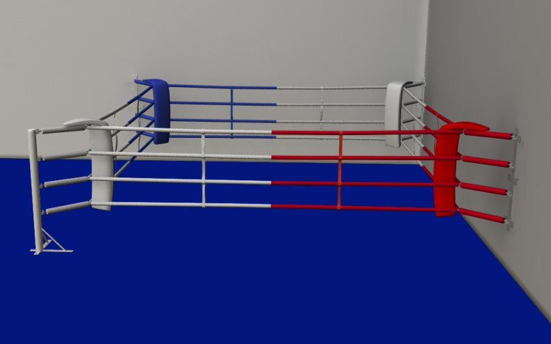 Boksering Fitness til hj�rne 4 reb - 3x3 meter u/gulv
