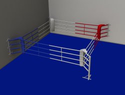 Boksering Fitness til hj�rne 4 reb - 3x3 meter u/gulv