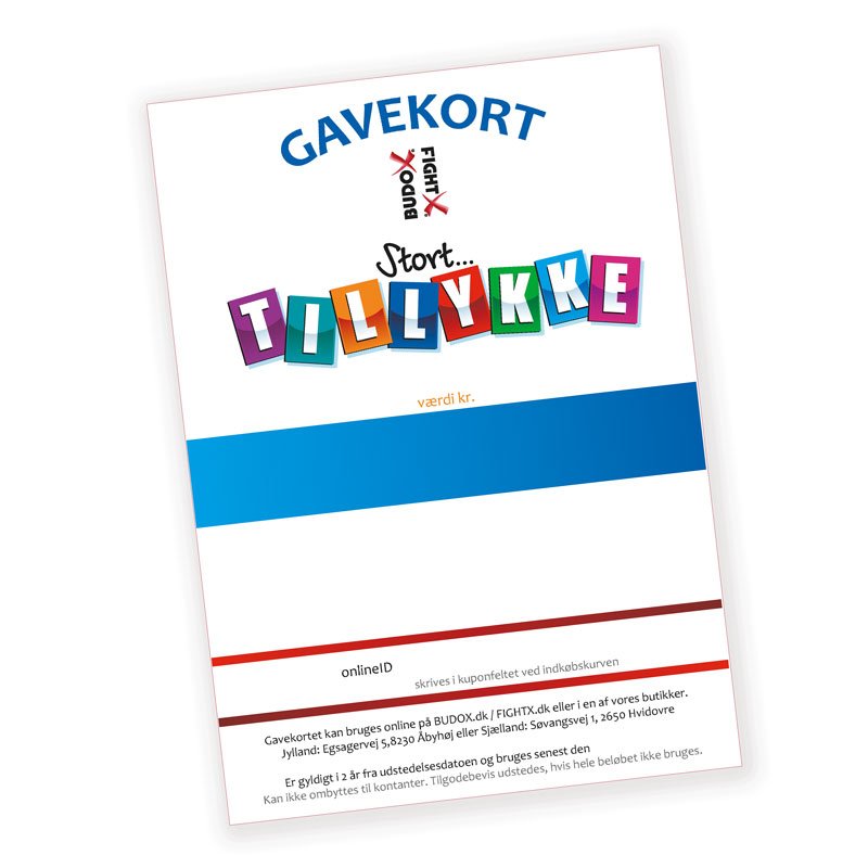 Gavekort - print selv - GAVEKORT - / FIGHTX