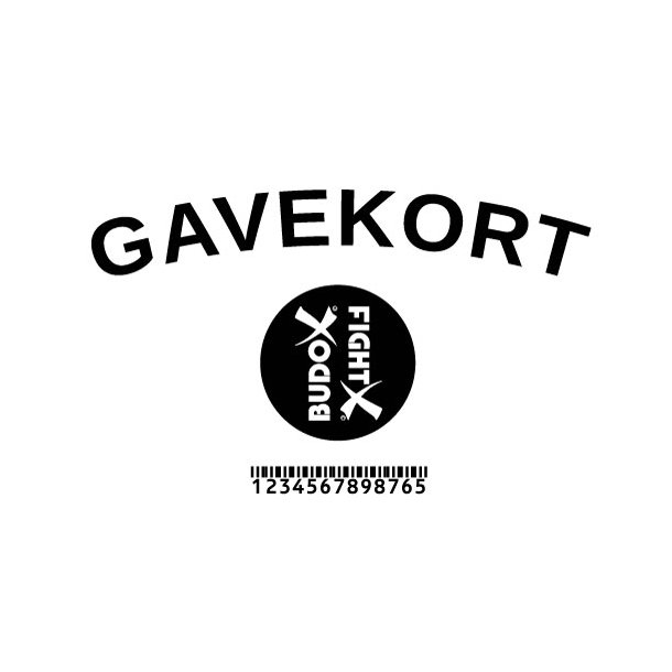 Gavekort - plastik med sort tryk