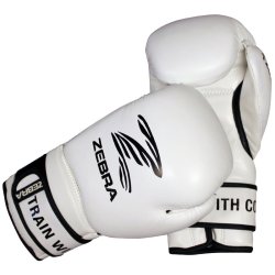 ZEBRA boksehandsker Performance lder - hvid/sort