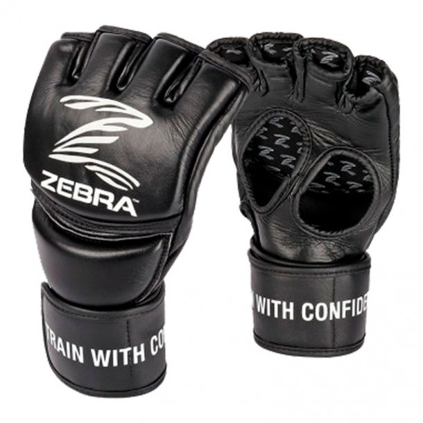 ZEBRA MMA handsker Pro læder sort/hvid MMA handsker - FIGHTX