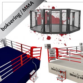 Bokseringe og MMA octagon bure