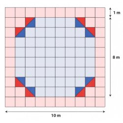 Budo-Nord Puzzlemtte octagon A2 - rd/bl