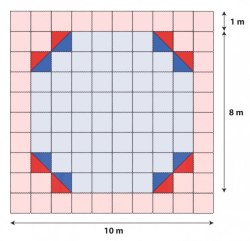 Puzzlem�tte octagon A2 - r�d/bl�