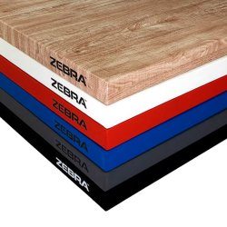 Zebra MMA mtte Smooth serien - 200 x 100 x 4 cm