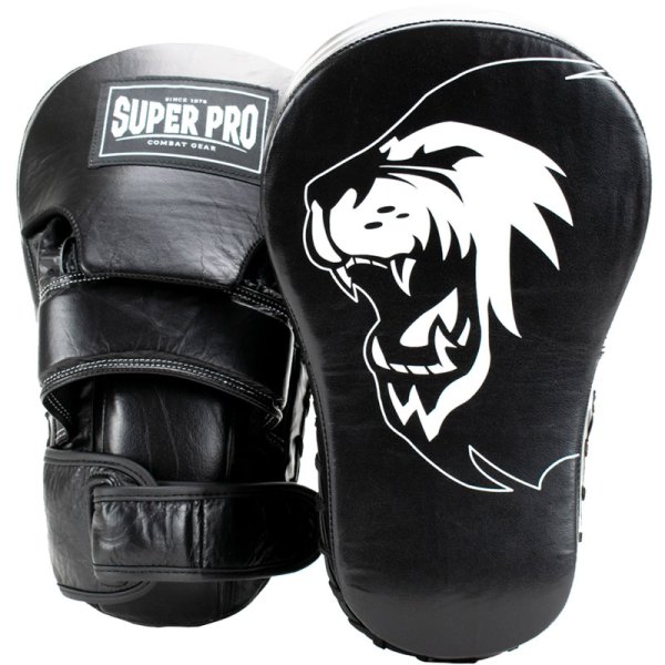 Super Pro Combat Gear lang buede fokuspude i l�der - sort/hvid