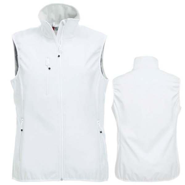 Vest softshell Basic dame - hvid