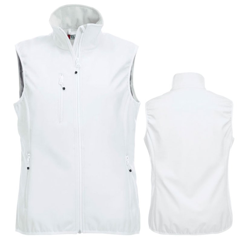 Vest softshell Basic dame - hvid