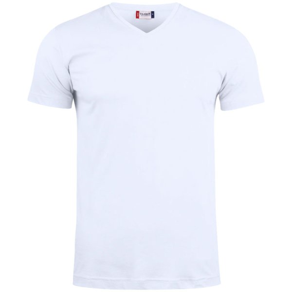 T-shirt Basic V-hals unisex - hvid