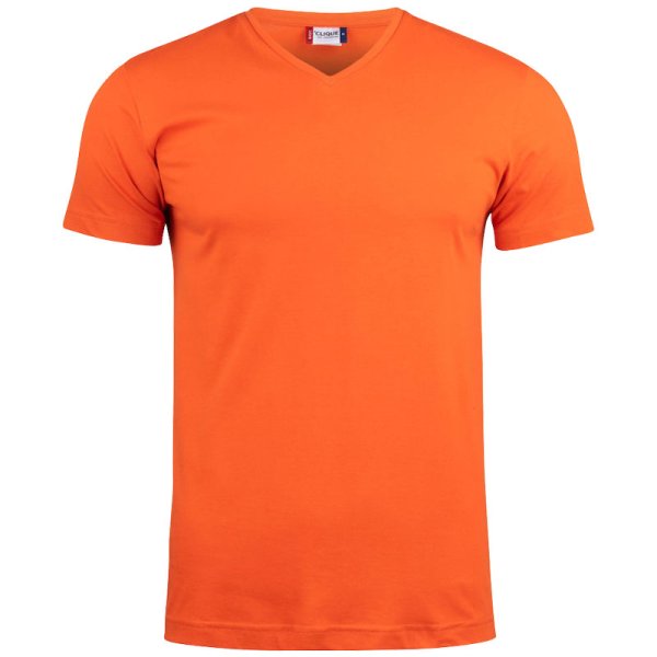 T-shirt Basic V-hals unisex - orange