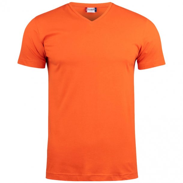 Clique t-shirt Basic V-hals unisex - orange