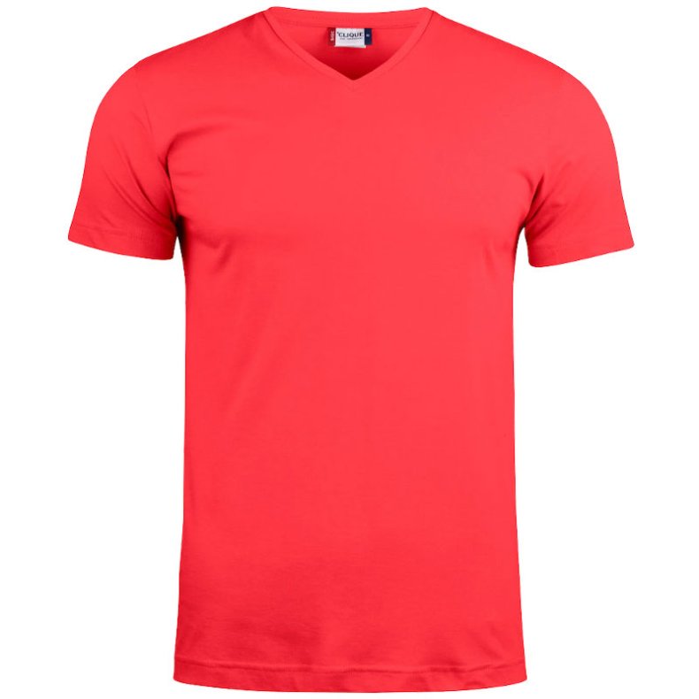 T-shirt Basic V-hals unisex - r�d