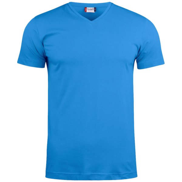 T-shirt Basic V-hals unisex - kobolt