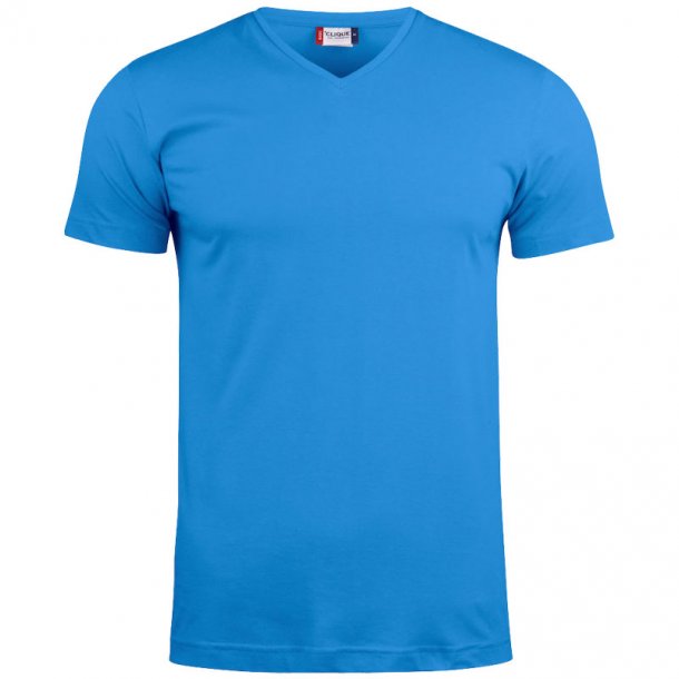 Clique t-shirt Basic V-hals unisex - kobolt