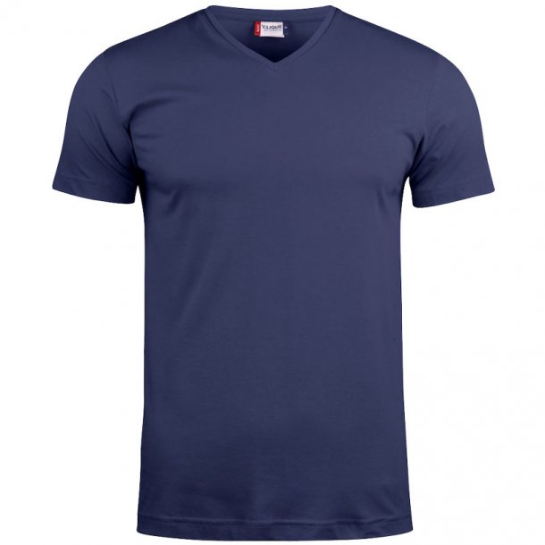 Clique t-shirt Basic V-hals unisex - navy