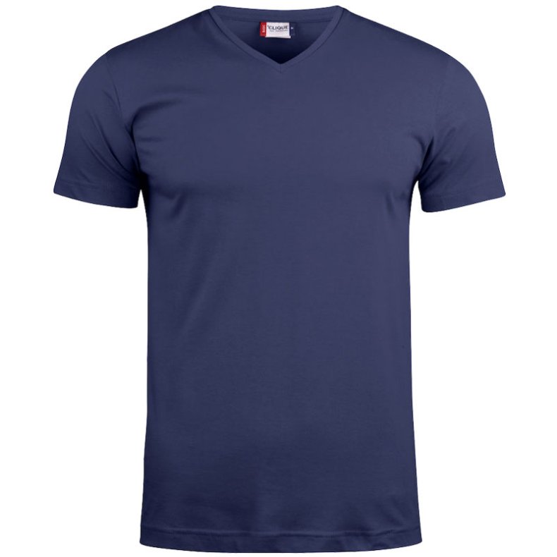 T-shirt Basic V-hals unisex - navy