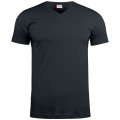 1 x T-shirt Basic V-hals unisex - sort