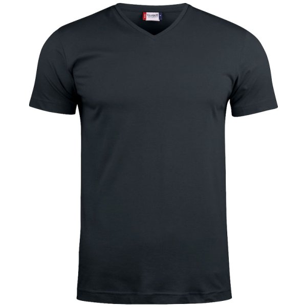 T-shirt Basic V-hals unisex - sort