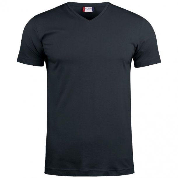 Clique t-shirt Basic V-hals unisex - sort