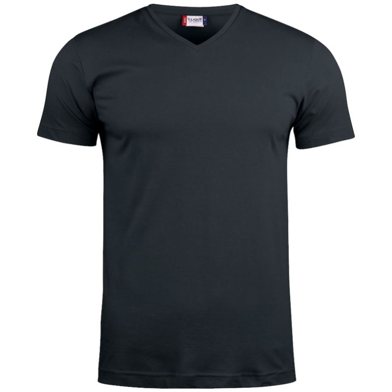 T-shirt Basic V-hals unisex - sort