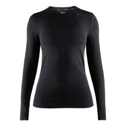 Baselayer Fuseknit Comfort RN LS dame - sort