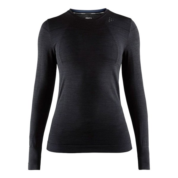 Baselayer Fuseknit Comfort RN LS dame - sort