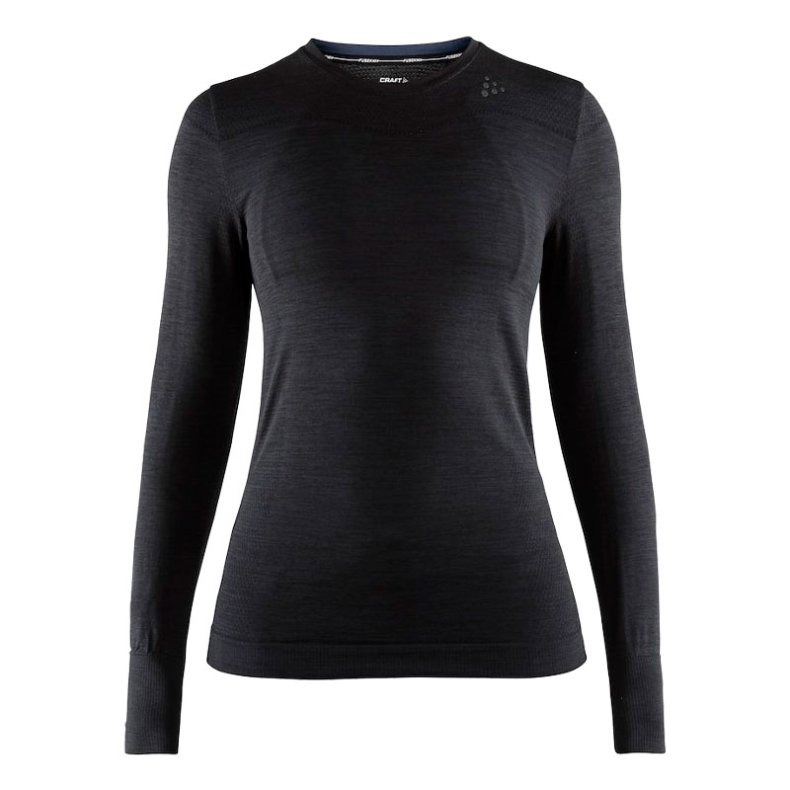 Baselayer Fuseknit Comfort RN LS dame - sort