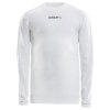 Pro Control compression t-shirt LS junior - hvid