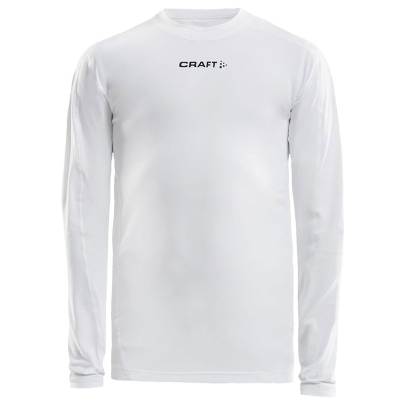Pro Control compression t-shirt LS junior - hvid