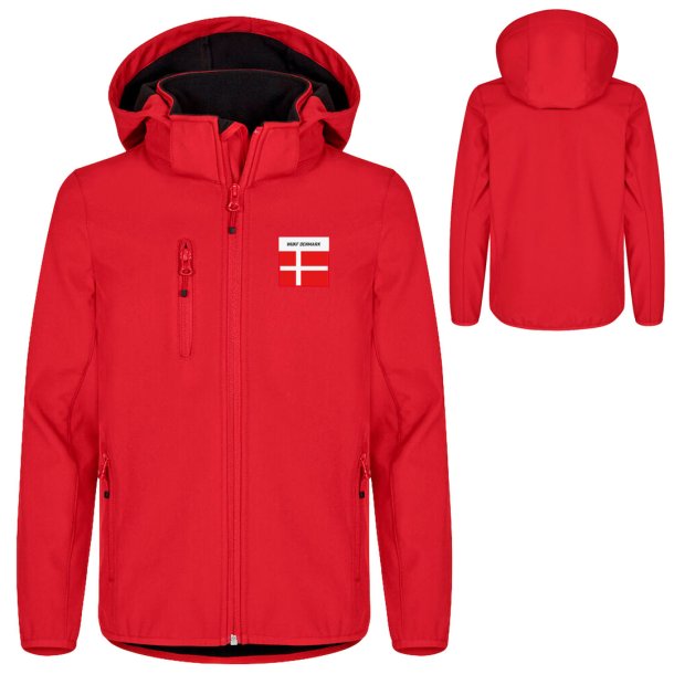 WUKF jakke softshell Classic m/htte junior - rd