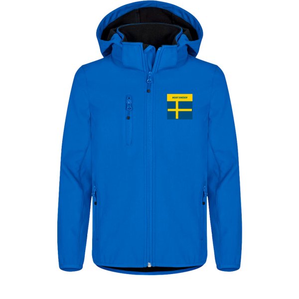 WUKF SWEDEN SUPPORT jakke softshell Classic junior - royal