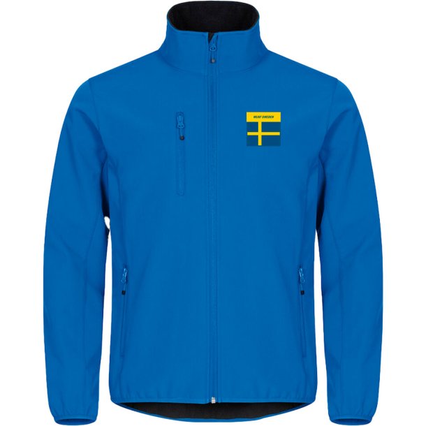 WUKF SWEDEN SUPPORT jakke softshell Classic herre - royal