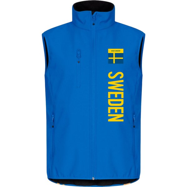 WUKF SWEDEN SUPPORT vest softshell Classic herre - royal