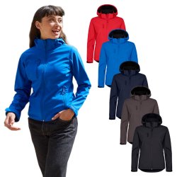 Jakke m/h�tte Classic Softshell - dame