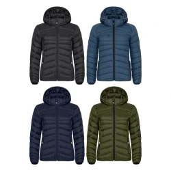 Vinterjakke Idaho dame i sort, bl�, navy og gr�n