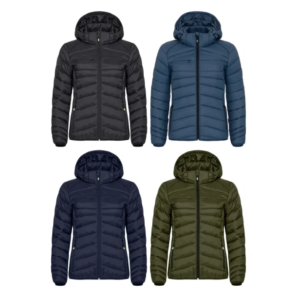 Vinterjakke Idaho dame i sort, bl�, navy og gr�n