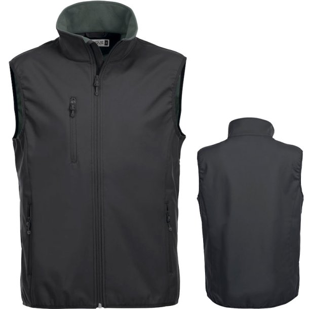 Clique vest softshell Basic herre - sort