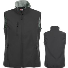 Vest softshell Basic dame - sort