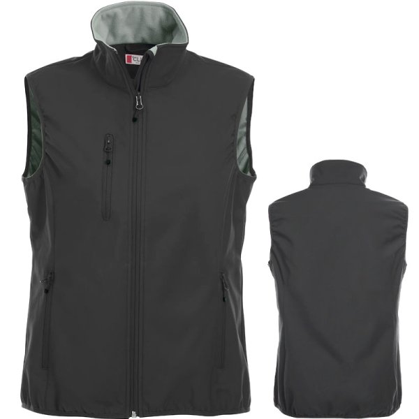 Vest softshell Basic dame - sort