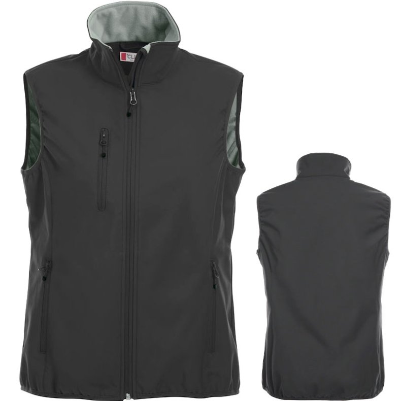 Vest softshell Basic dame - sort