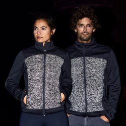 Jakke Custer fleece m/refleks herre - sort
